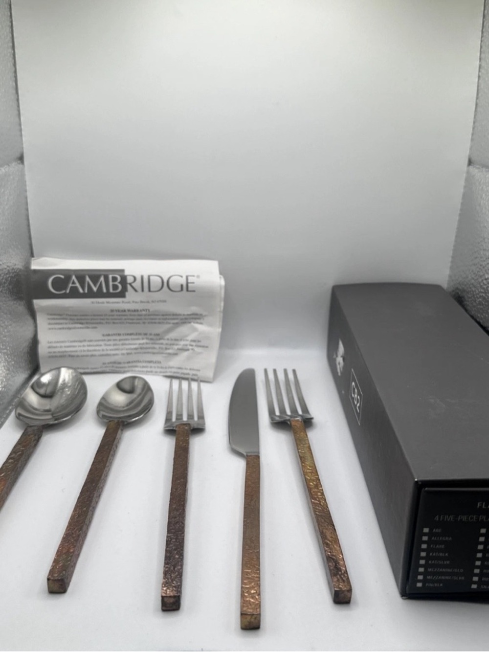 Cambridge Textured Bronze 5-Piece Flatware Set